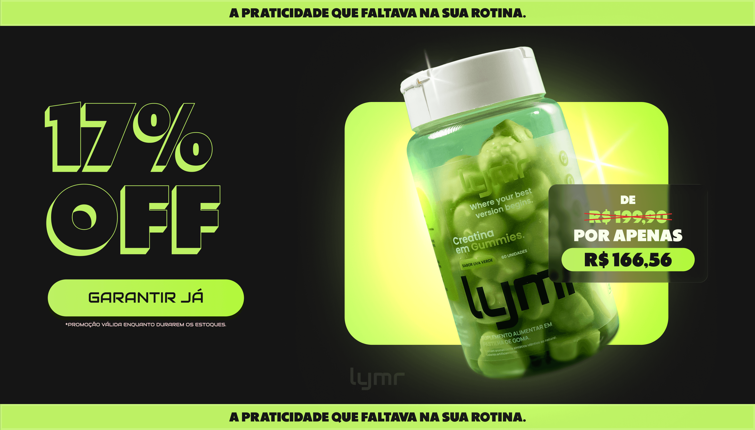 LYMR - 17% OFF Creatina em Gummies