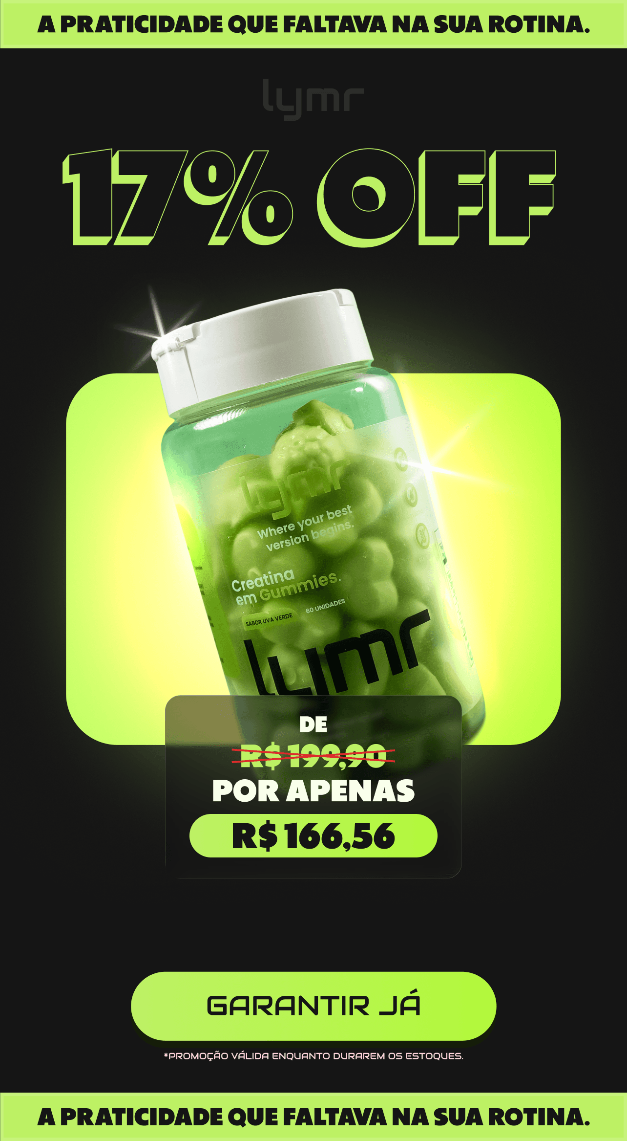 LYMR - 17% OFF Creatina em Gummies